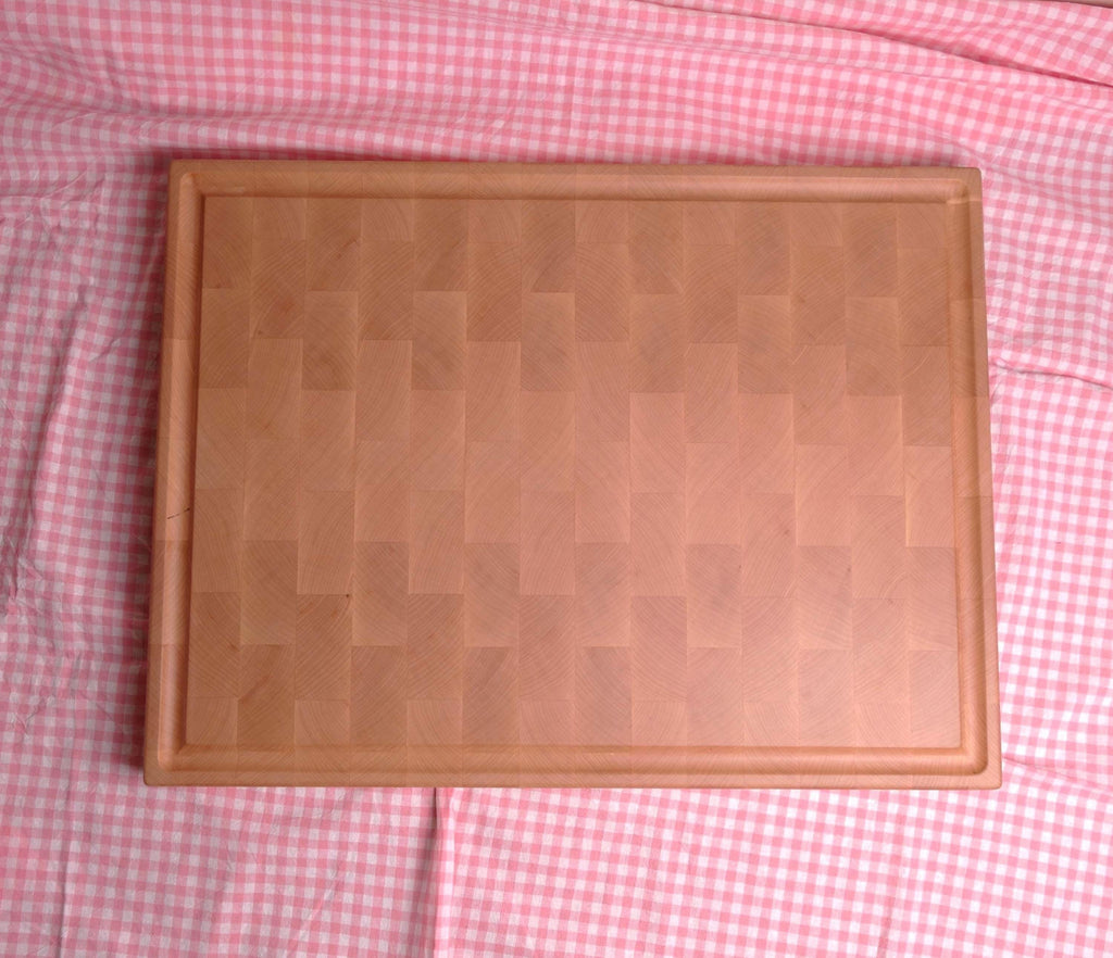 XXXL Size Handmade End Grain Maple Cutting Board Large With Juice Groove and Handles - Best Solution For a Chef