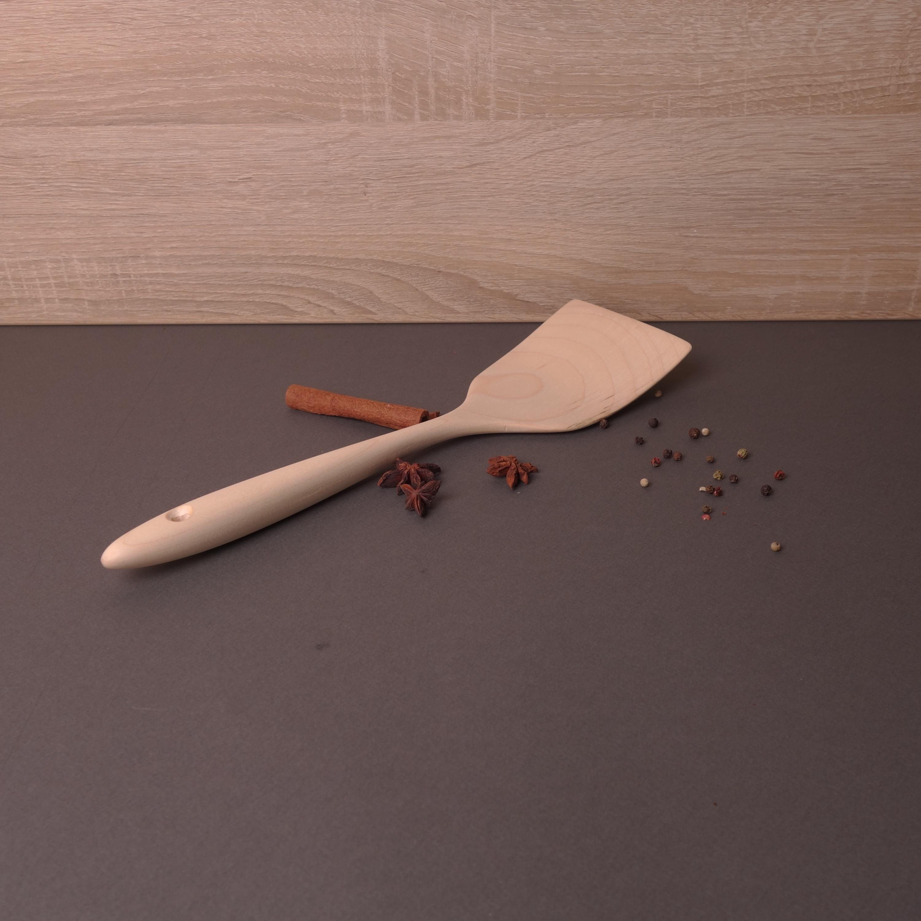 Set of 2 Handcrafted Linden Wood Spatulas: A Must-Have for Your Kitchen