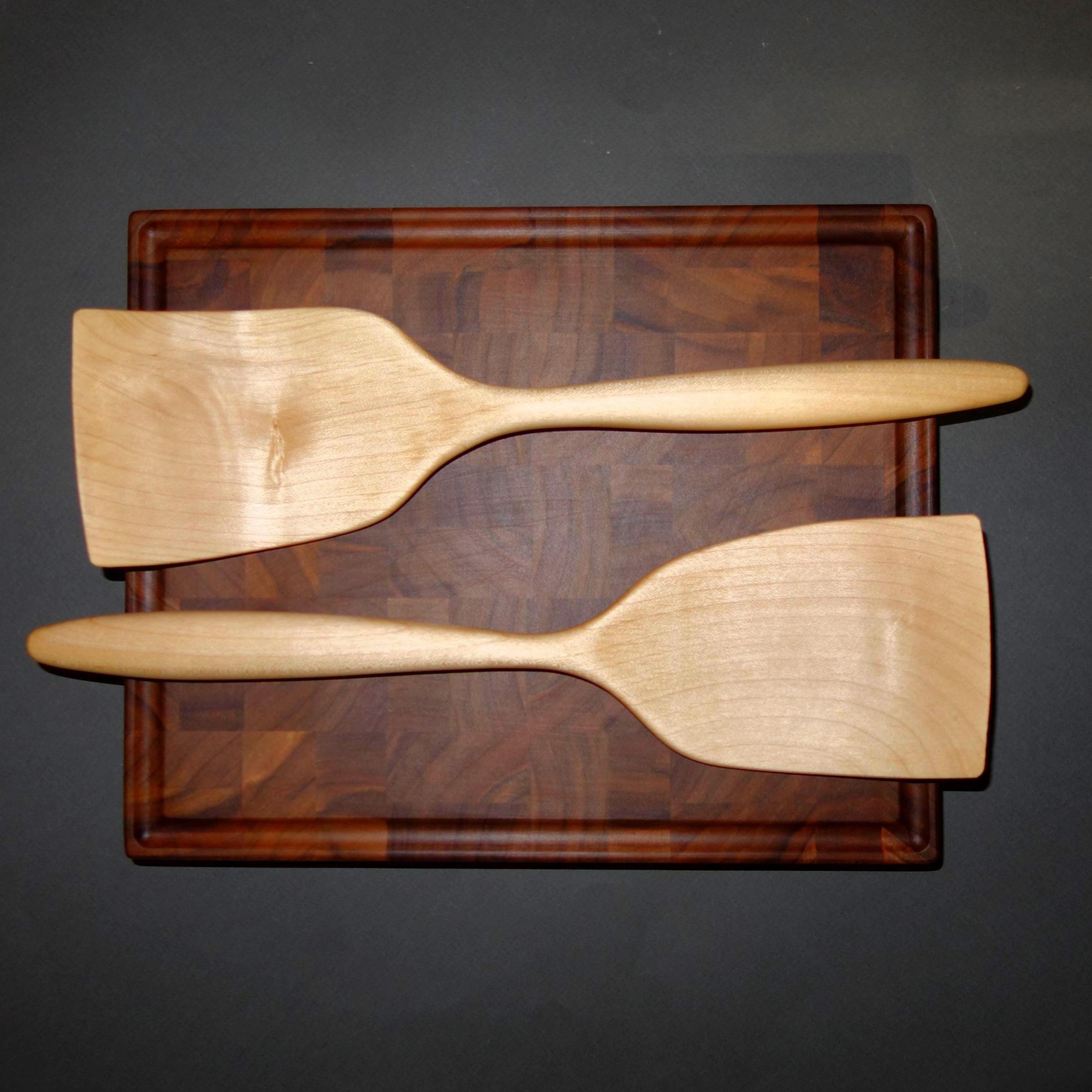 Set of 2 Handcrafted Linden Wood Spatulas: A Must-Have for Your Kitchen