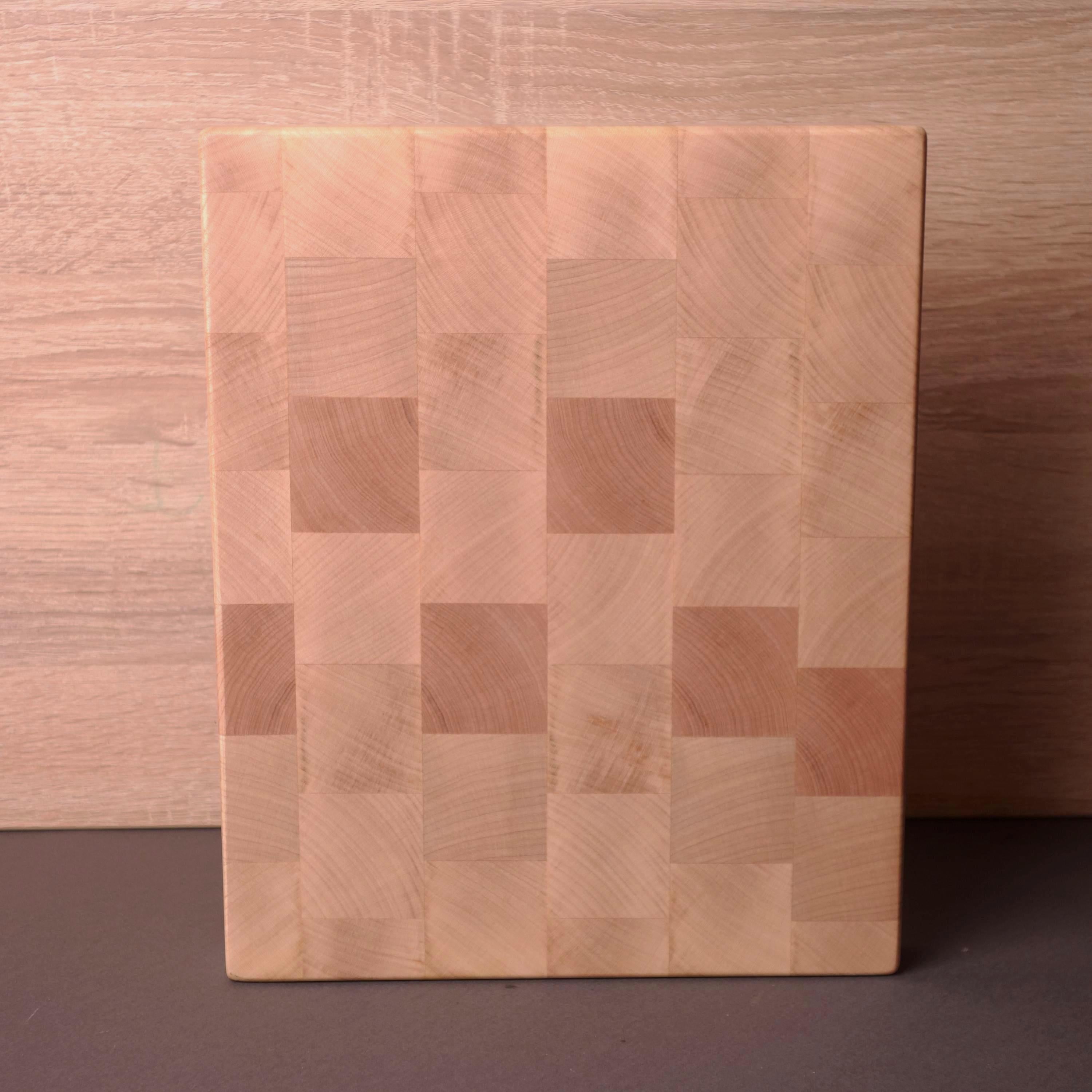 XS Handmade End Grain Wooden Cutting Board Maple Wood And Juice Groove - Best Gift For Mother