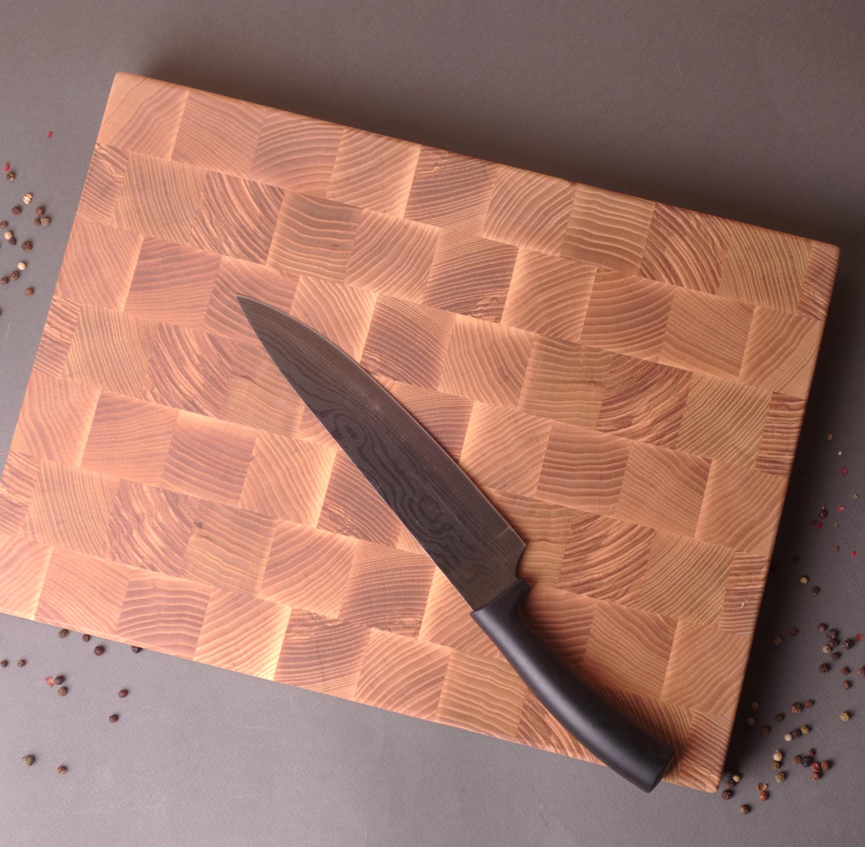 Large Handmade End Grain Wooden Cutting Board Ash Wood With Rubber Feet - Best Gift For Mother's Day