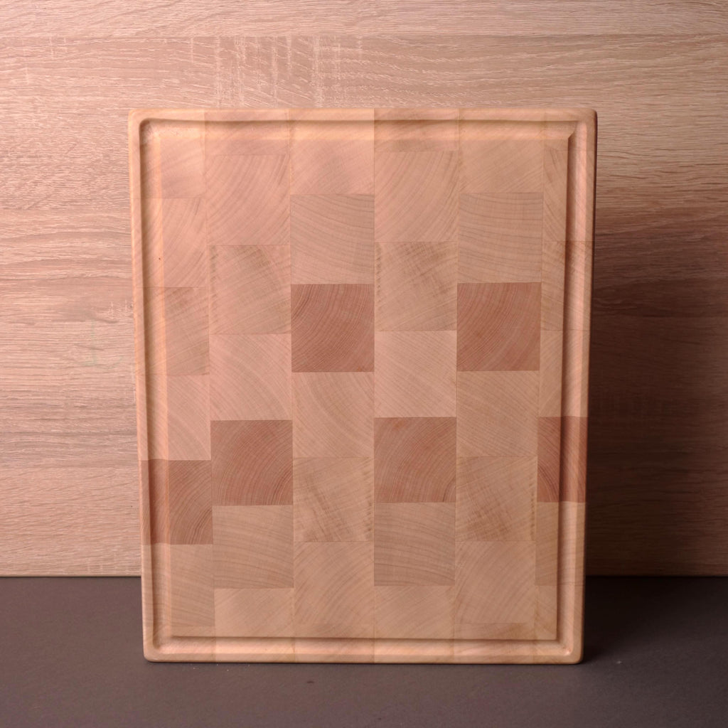 XS Handmade End Grain Wooden Cutting Board Maple Wood And Juice Groove - Best Gift For Mother