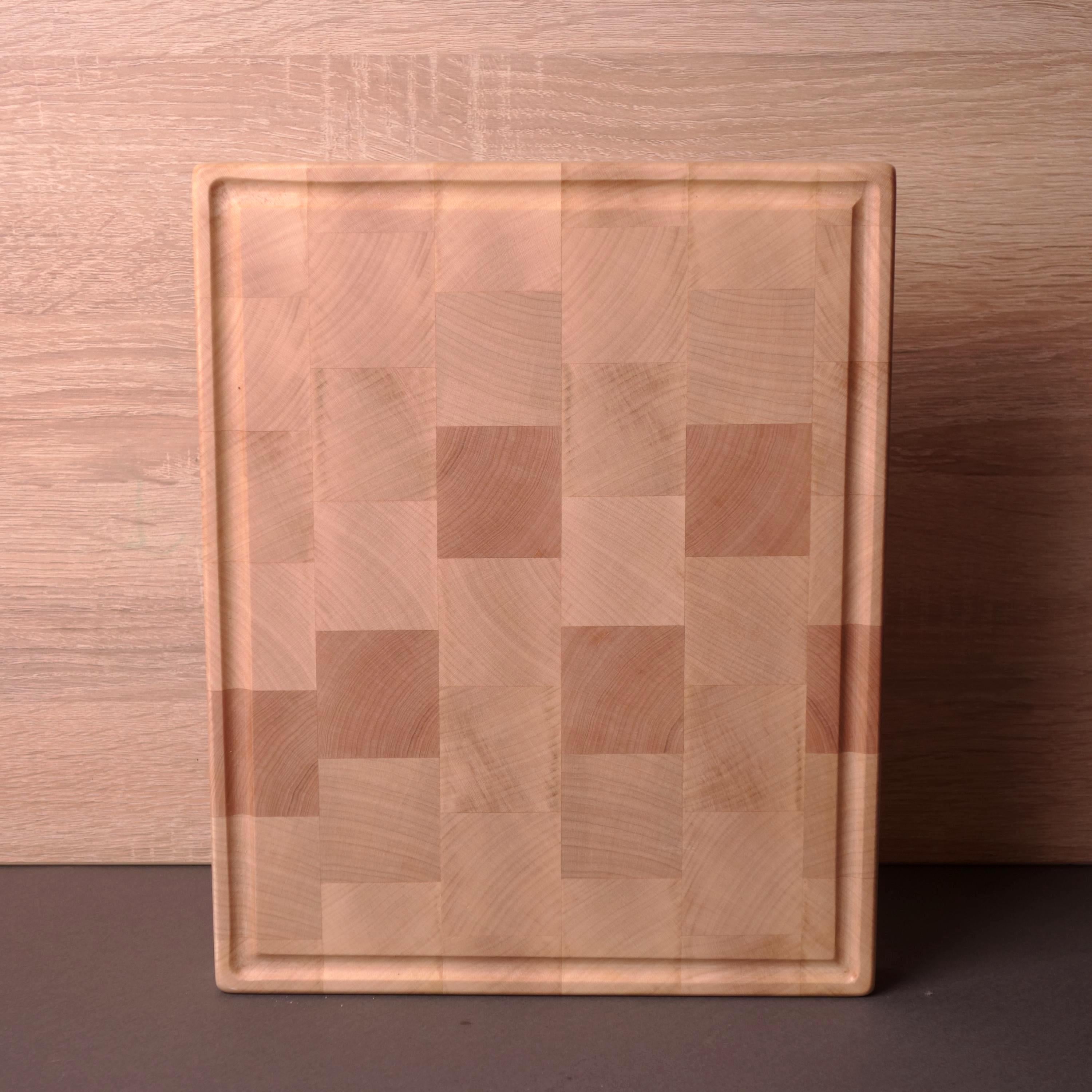 XS Handmade End Grain Wooden Cutting Board Maple Wood And Juice Groove - Best Gift For Mother