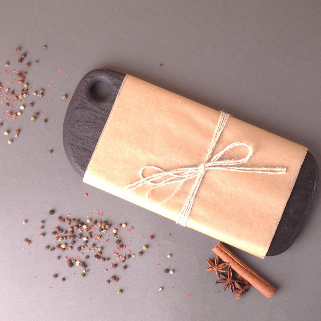 Handmade Wooden Cutting Board Classic Rectangular Shape Burned Ash Wood - Best Gift For Mother's Day
