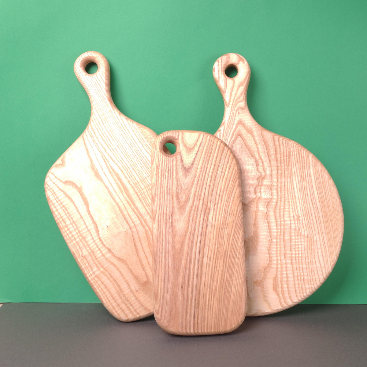 Handmade Wooden Cutting Board Classic Elongated Shape Ash Wood - Best Gift For Mother
