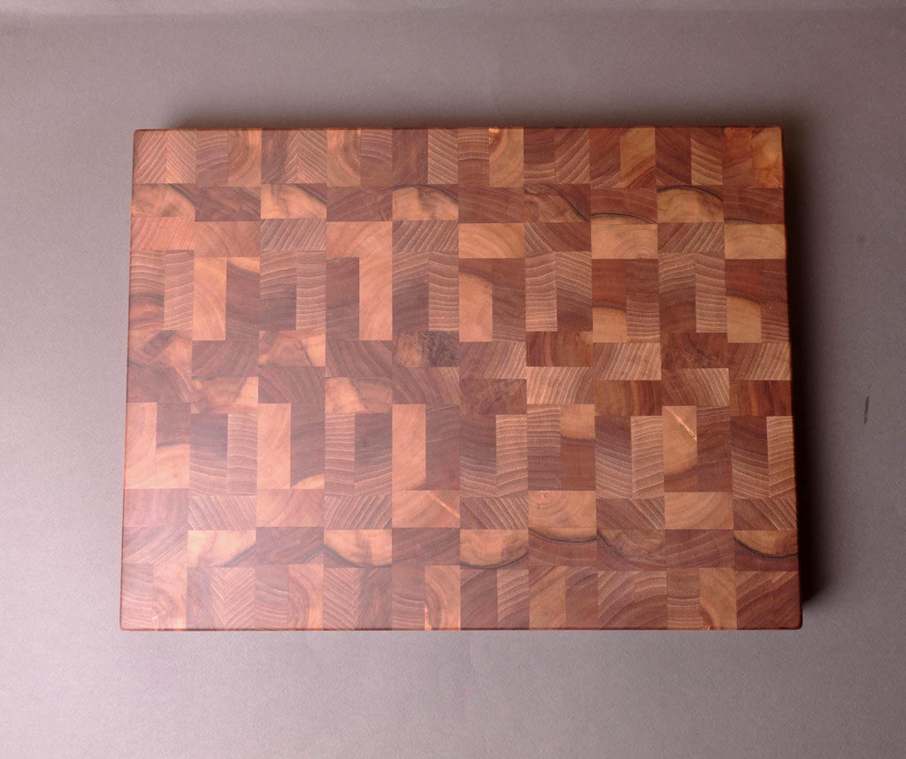 Handmade Reversible Walnut End Grain Cutting Board - The Best Solution For Your Knives