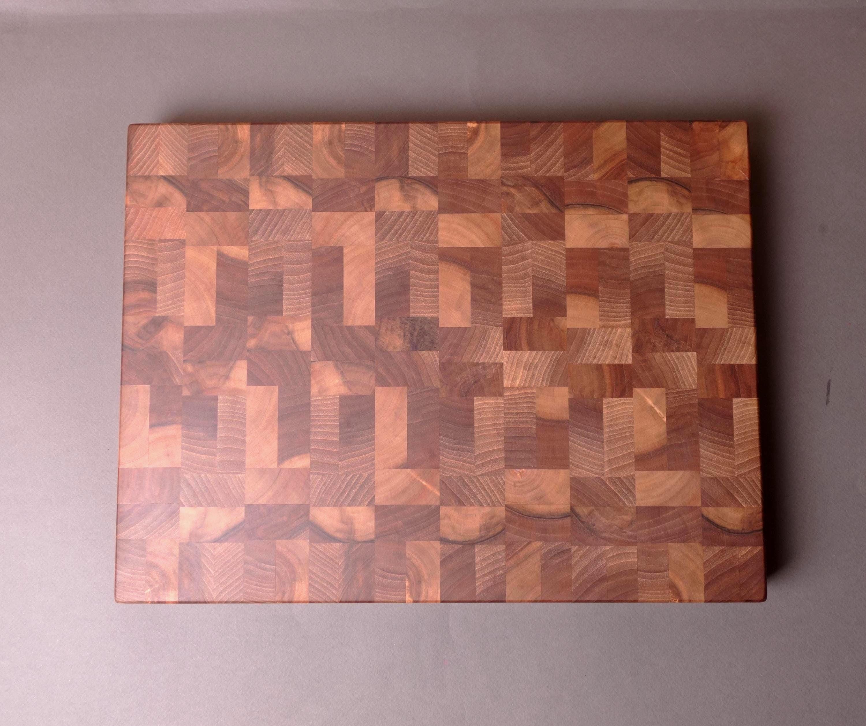 Handmade Reversible Walnut End Grain Cutting Board - The Best Solution For Your Knives