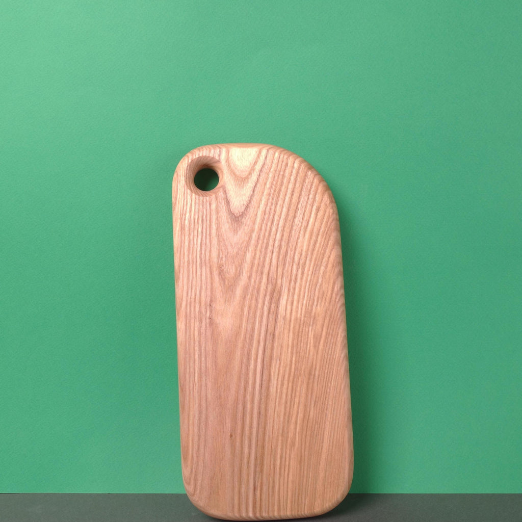 Handmade Wooden Cutting Board Classic Elongated Shape Ash Wood - Best Gift For Mother