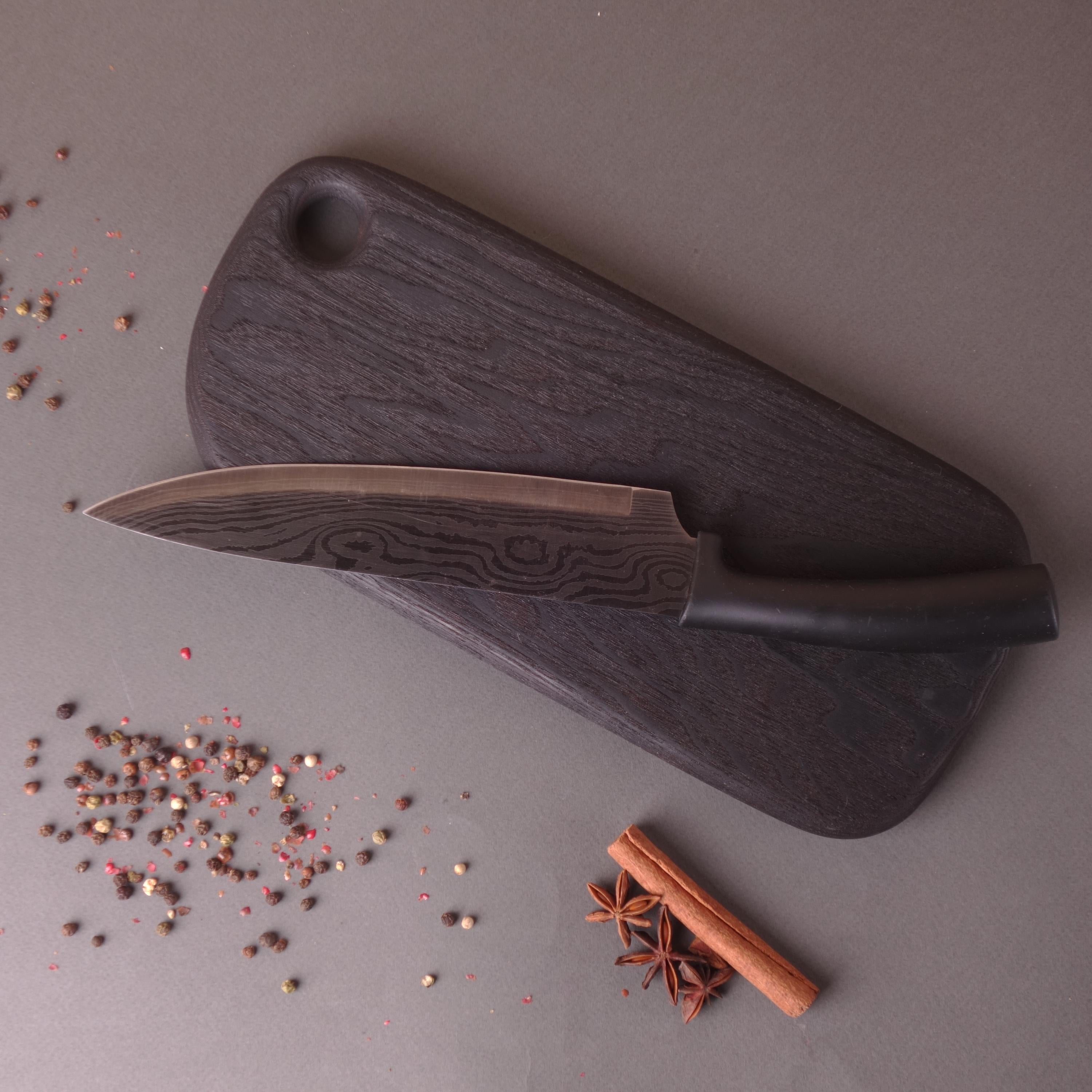 Handmade Wooden Cutting Board Classic Rectangular Shape Burned Ash Wood - Best Gift For Mother's Day
