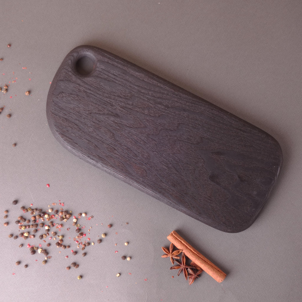 Handmade Wooden Cutting Board Classic Rectangular Shape Burned Ash Wood - Best Gift For Mother's Day