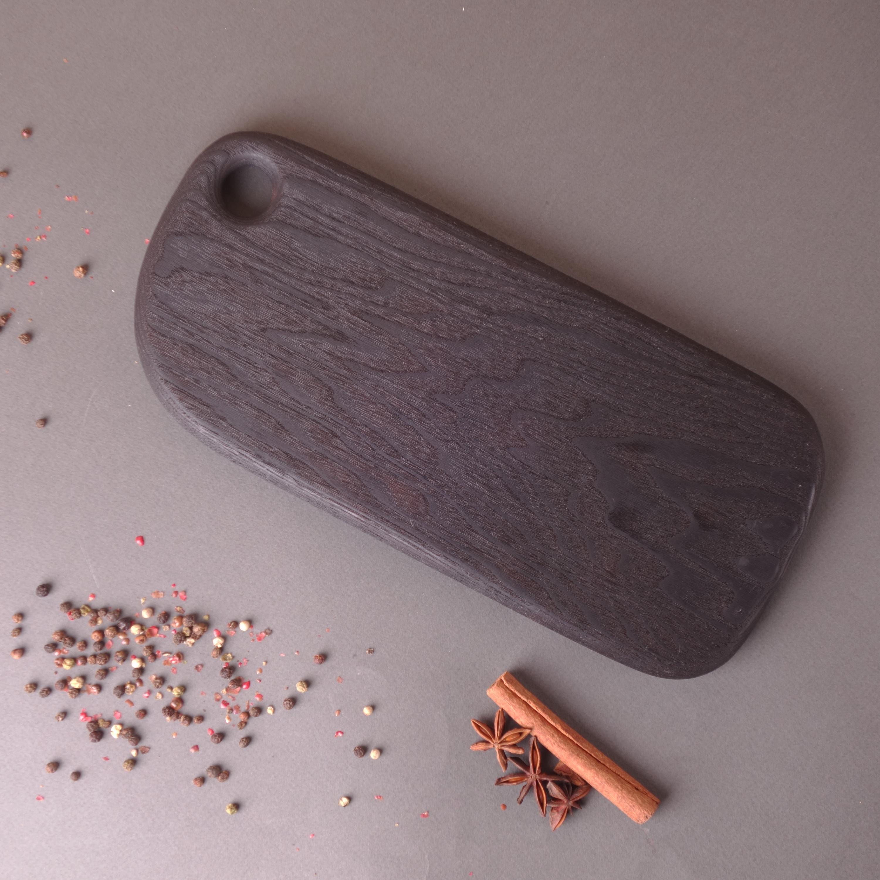 Handmade Wooden Cutting Board Classic Rectangular Shape Burned Ash Wood - Best Gift For Mother's Day
