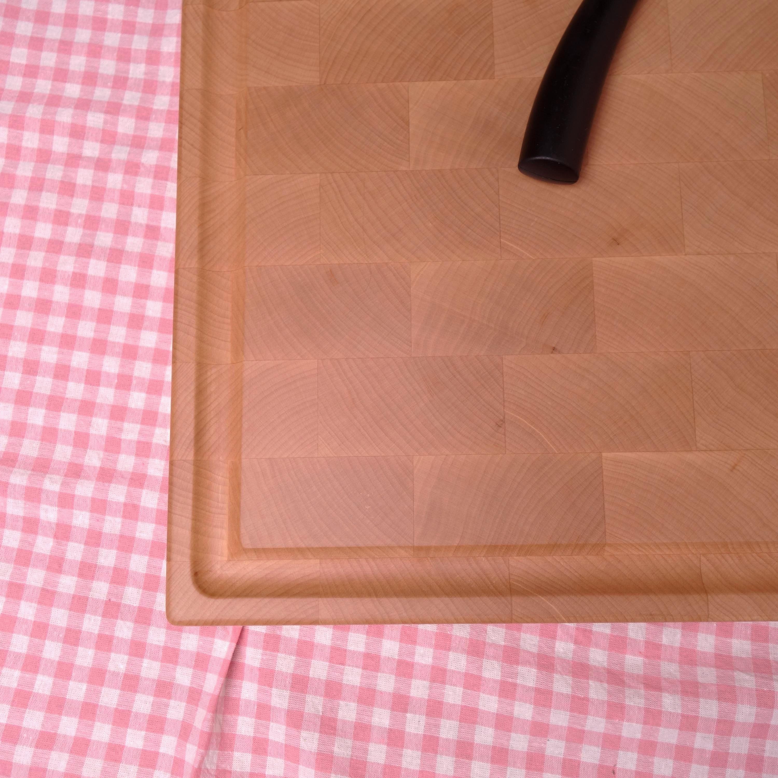 XXXL Size Handmade End Grain Maple Cutting Board Large With Juice Groove and Handles - Best Solution For a Chef