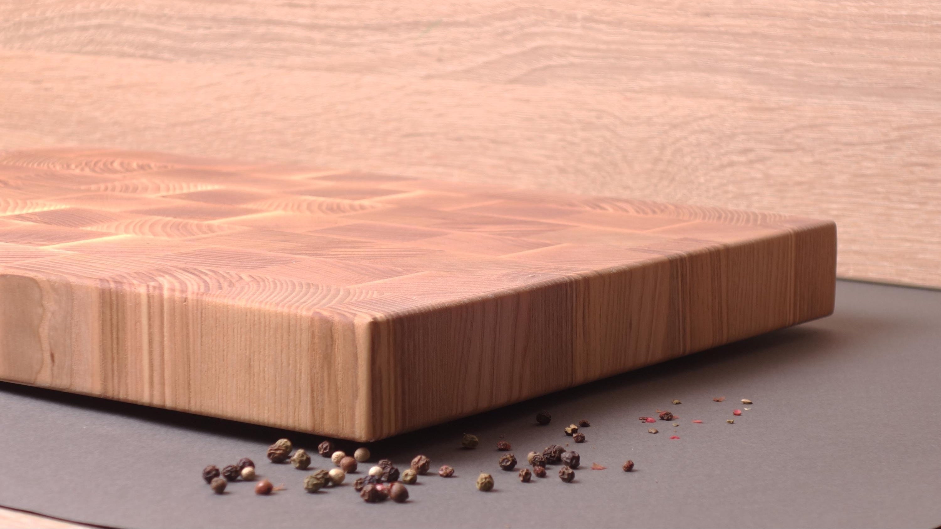 Large Handmade End Grain Wooden Cutting Board Ash Wood With Rubber Feet - Best Gift For Mother's Day