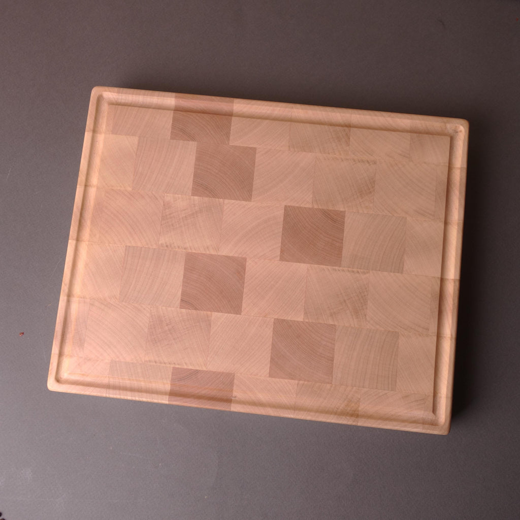 XS Handmade End Grain Wooden Cutting Board Maple Wood And Juice Groove - Best Gift For Mother