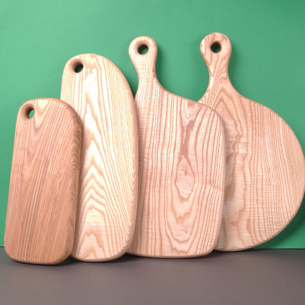 Handmade Wooden Cutting Board Classic Elongated Shape Ash Wood - Best Gift For Mother