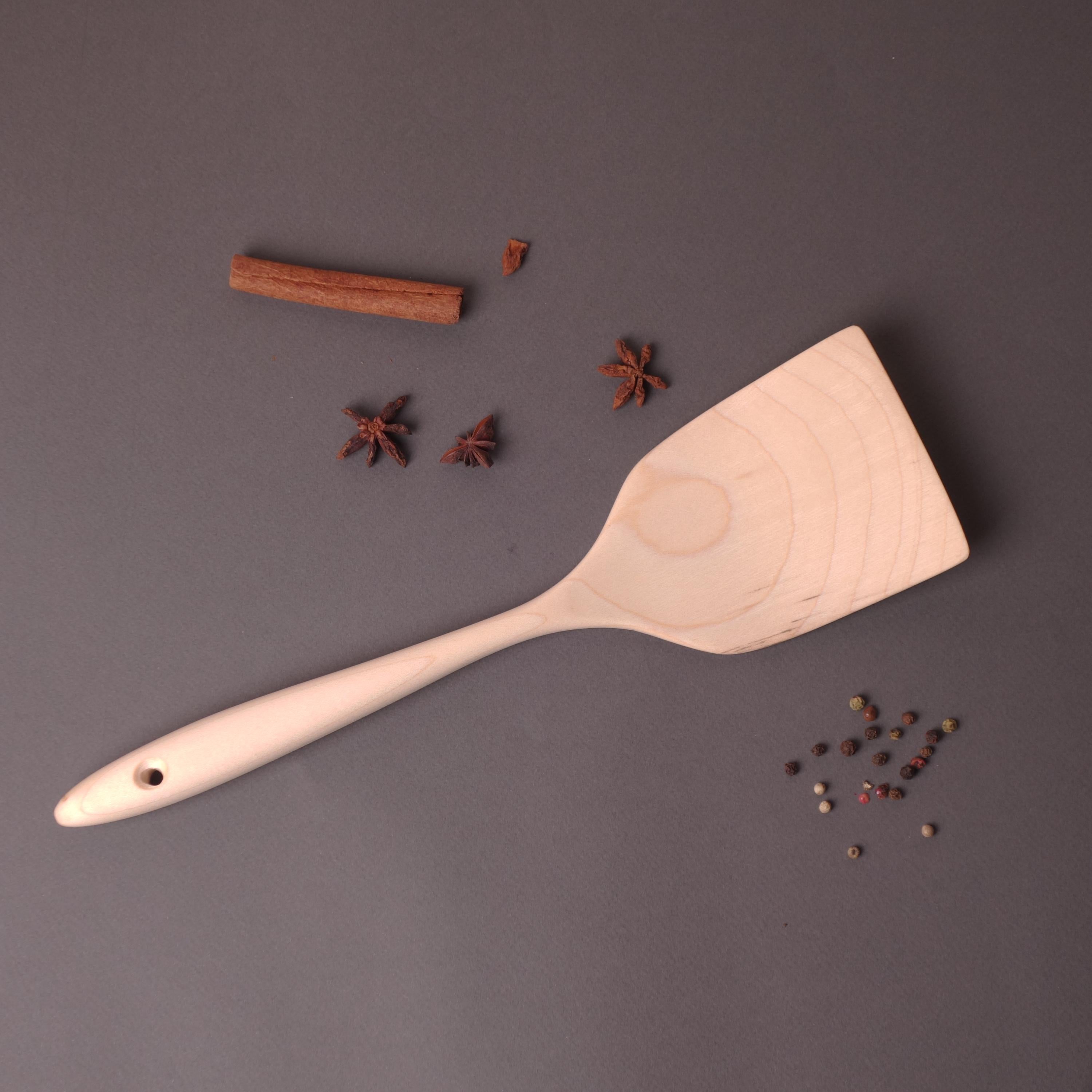 Set of 2 Handcrafted Linden Wood Spatulas: A Must-Have for Your Kitchen