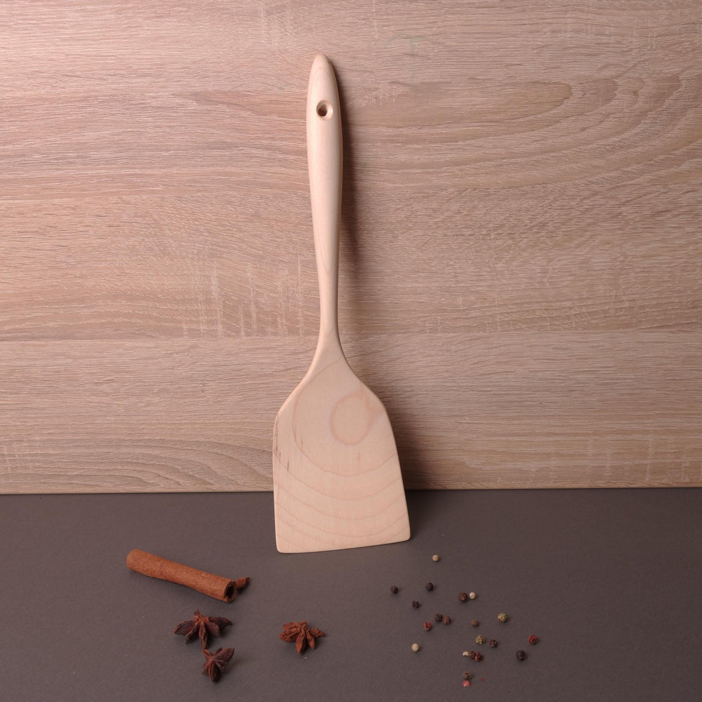 Set of 2 Handcrafted Linden Wood Spatulas: A Must-Have for Your Kitchen